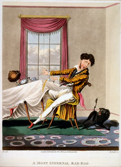 最も地獄の悪い卵、H Pyallによるプリント、1827年（手彩色の彫刻） 作： M. Egerton