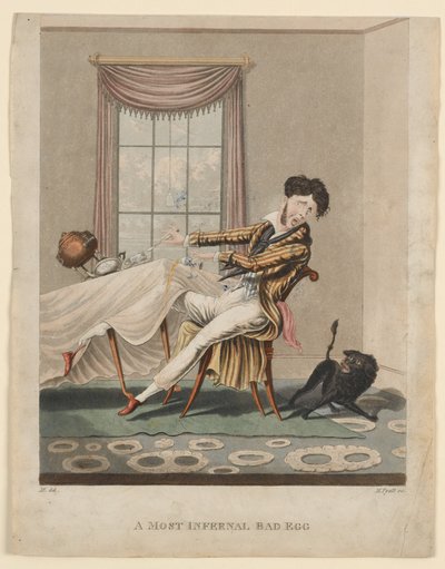 最も地獄の悪い卵、H。Pyall作、1825年頃（手彩色の彫刻） 作： M. Egerton