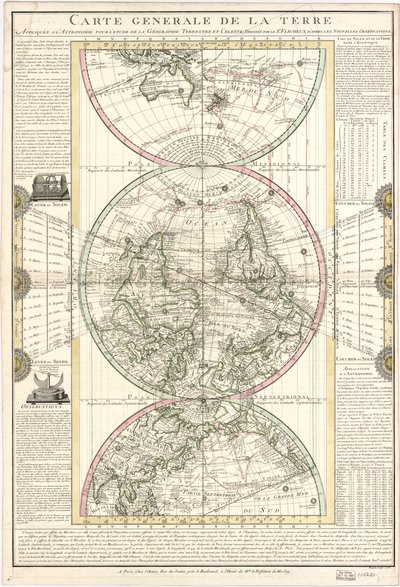 地球の一般的な地図 作： M. Flecheux
