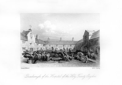 ホーリートリニティ病院、クロイドン、1840年。 作： M. J. Starling