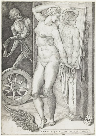 女性を驚かせる死、c.1490-c.1540（彫刻） 作： M Master