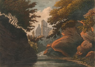 ロスライン城、1800年。 作： M. Merigot