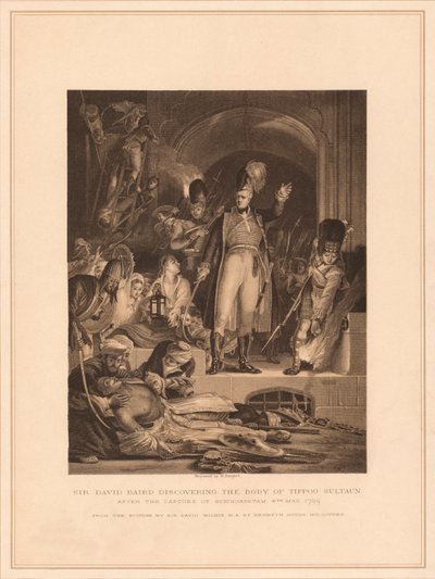 サー・デイヴィッド・ベアードがティップー・スルターンの遺体を発見」1799年 1878年 作： M Nargert