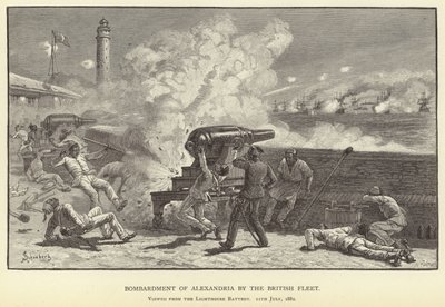 イギリス艦隊によるアレクサンドリア爆撃 作： M. Schonberg