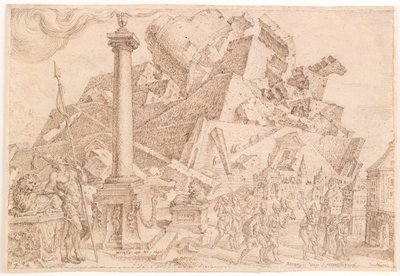 バベルの塔の破壊 作： Maarten van Heemskerck