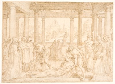 聖ステパノは埋葬されています 作： Maarten van Heemskerck