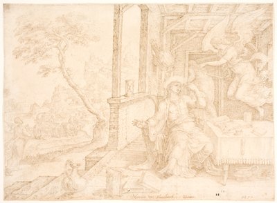 フィリップに天使が現れる 作： Maarten van Heemskerck