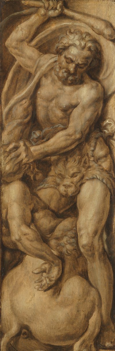 ケンタウロスのネッススを破壊するヘラクレス 作： Maarten van Heemskerck