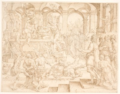 ヨシヤは高き所の祭司を皆殺しにするよう命じる 作： Maarten van Heemskerck
