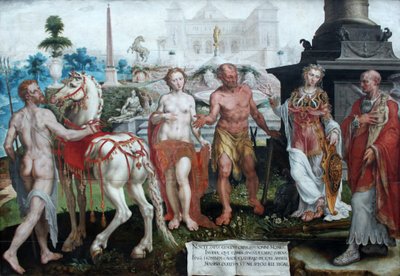 モモスは神々の働きを非難する 作： Maarten van Heemskerck