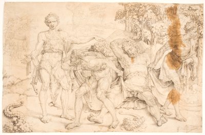 カムをからかうノア 作： Maarten van Heemskerck