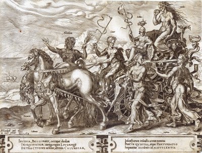 摂動、「人間の事の多様性」、1564年からの版4 作： Maarten van Heemskerck