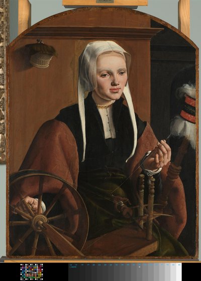 女性の肖像、おそらくアン・コッド 女性の肖像 作： Maarten van Heemskerck