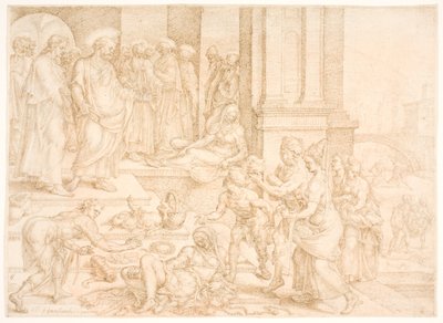 サフィラの死 作： Maarten van Heemskerck