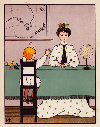 ジオグラフィーと呼ぶべきね』と彼女は言った」（カラーリトグラフ） 作： Mabel Dearmer