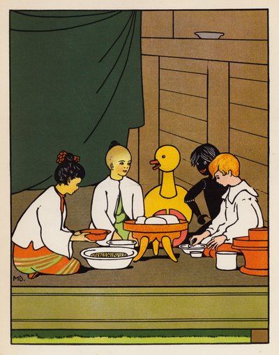 「中日米」（カラーリトグラフ） 作： Mabel Dearmer