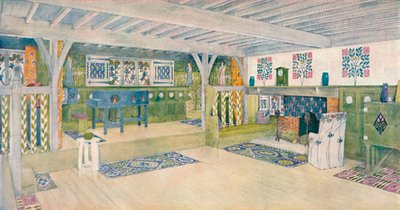 クロウバラ、c1902の家の音楽室 作： Mackay Hugh Baillie Scott