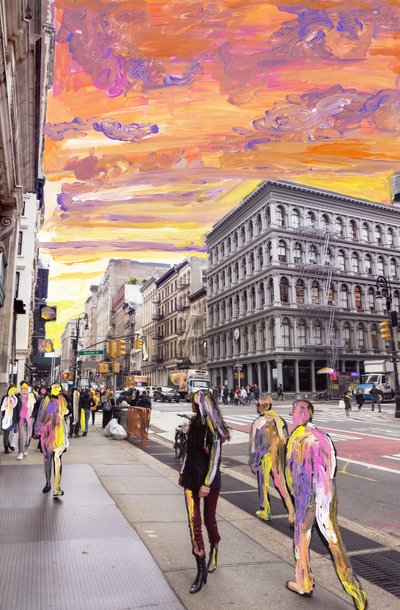 NYC Dream, 2019（アーカイバル顔料プリントにアクリル絵の具） 作： Madeleine Gross