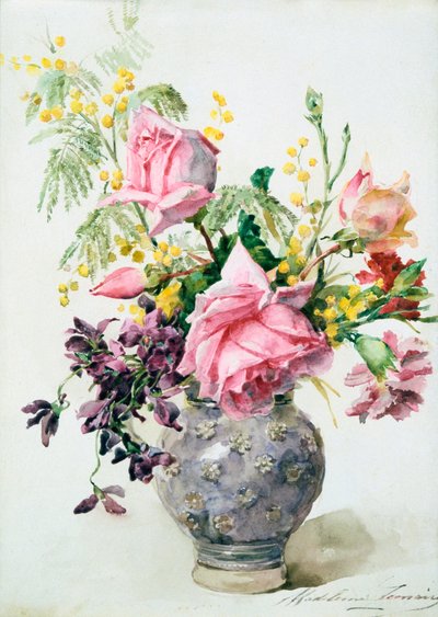 薔薇の花瓶」 1865年～1928年頃 作： Madeleine Jeanne Lemaire