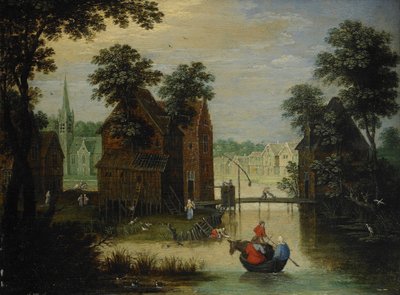エジプトへの逃避の川の風景、1616 年 作： Maerten Ryckaert