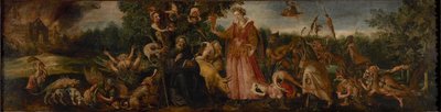 聖アントニウスの誘惑、1585-1590。 作： Maerten Vos de