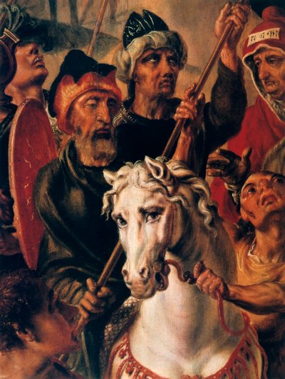 カルバリー、センターパネルのディテール、1545-1550 作： Maerten van Heemskerck
