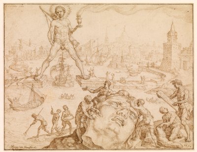 ロードス島の巨像、1570 作： Maerten van Heemskerck