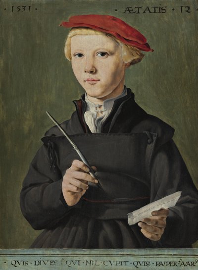 若い小学生の肖像 作： Maerten van Heemskerck