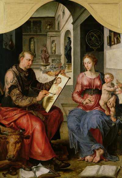 聖母マリアを描いた聖ルカ、1545年頃 作： Maerten van Heemskerck