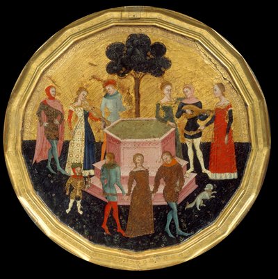 愛の庭、1370年頃 作： Maestro di Deschi Da Parto
