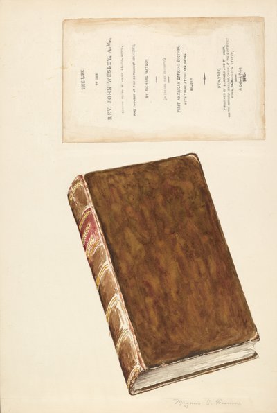 Old Book、Life of Wesley、c。 1936年。 作： Magnus S. Fossum