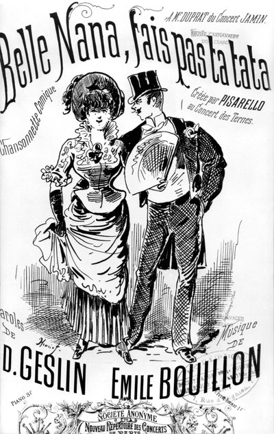 「Belle Nana、fais pas ta tata」のスコアシートの表紙 作： Henri Maigrot