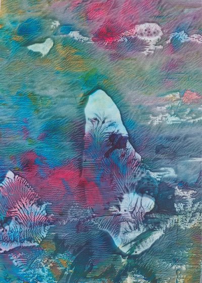 流動的な抽象的な色彩 作： 