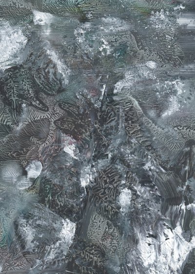 ムーディな質感の抽象画 作： Maira Ribena