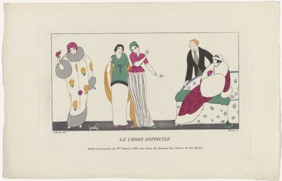 Journal des Dames et des Modes、1913 年 1 月 1 日: 難しい選択 作： Maire
