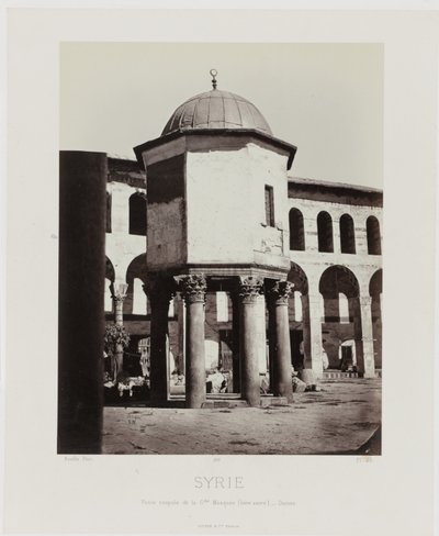 Gezicht op de kleine koepel van de grote Damascus の Moskee (シリア/Grand Mosque (holy book) - Damascus の小さなドーム) 古代建築：エジプト、ギリシャ、小アジア：写真集（連載タイトル） 作： Maison Bonfils