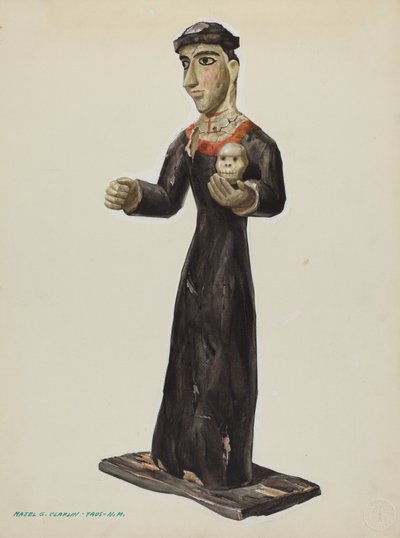 Bulto - Santa Rita, c. 1938. 作： Majel G. Claflin