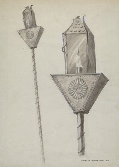 Penitente Processional Lantern、c。 1937年。 作： Majel G. Claflin