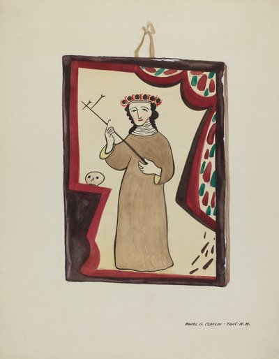 祭壇画 - サンタ・リタ、c。 1937年。 作： Majel G. Claflin