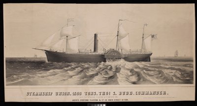 蒸気船組合。1500トン、Thos S. Budd船長。1851年、スポフォード・タイルストン社向けに建造。 作： Major and Knapp Sarony