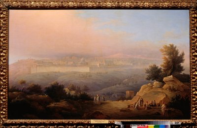 エルサレム (イスラエル) (エルサレム) - Maxim Nikiphorovich Vorobyev (Vorobiev) (1787-1855) による絵画、キャンバスに油彩 作： Maksim Nikiforovich Vorobiev