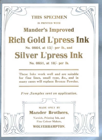 Mander Brothers Advert、1919 作： Mander Brothers