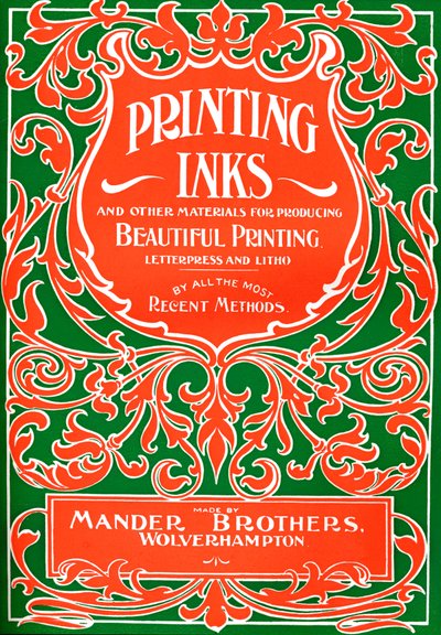 美しい印刷を生み出すための印刷インキおよびその他の素材-advert、1916 作： Mander Brothers