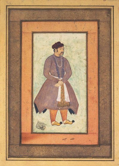 アクバル大王 1542 ～ 1605 年の肖像画、ムガル帝国皇帝、16 世紀後半。 作： Manohar