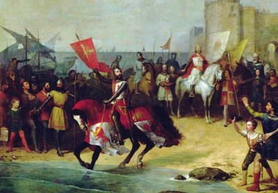アルフォンソ賢者による1262年のカディスの奪還（キャンバスに油彩） 作： Manuel Cabral y Aguado Bejarano