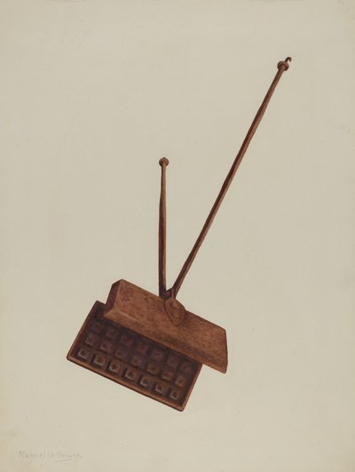 Fireplace Waffle Iron, c. 1939. 作： Manuel G. Runyan