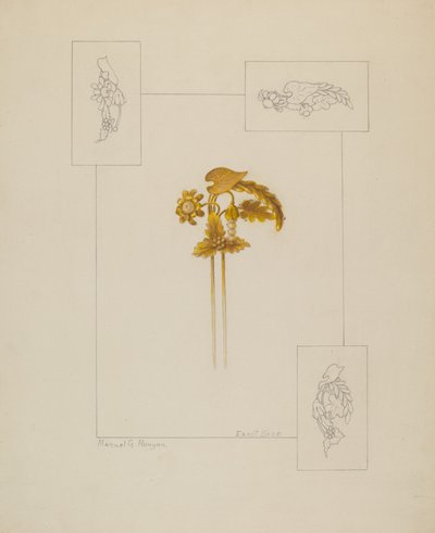 ヘアピン、1937年頃 作： Manuel G. Runyan