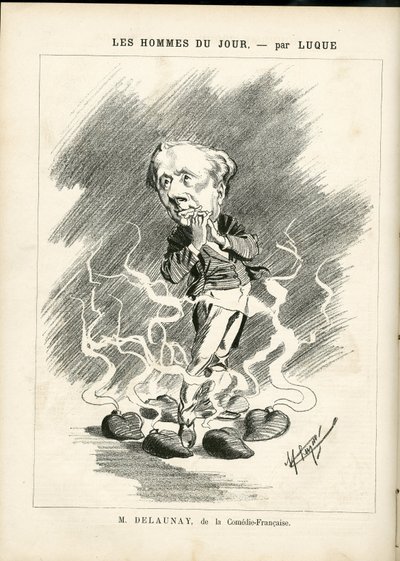 La Caricature』（1880年）の表紙に描かれたManuel Luque（1854-1919）のイラスト 作： Manuel Luque