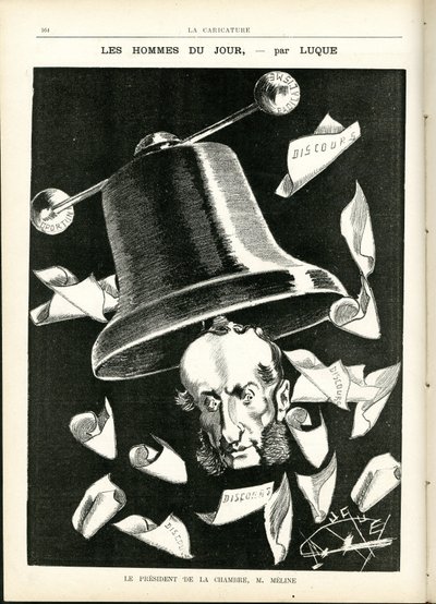 La Caricature』（1880年）に掲載されたマニュエル・ルケ（1854-1919）のイラスト 作： Manuel Luque