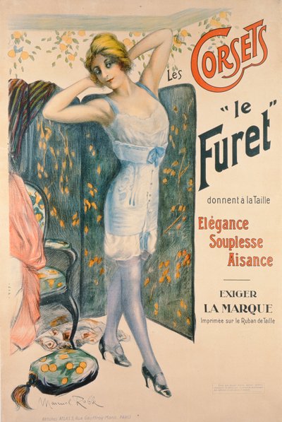 「Le Furet」コルセットの広告 作： Manuel Robbe
